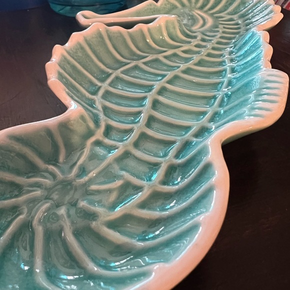 Teal Ceramic Sea Horse Jewelry/Trinket Dish - Picture 3 of 3